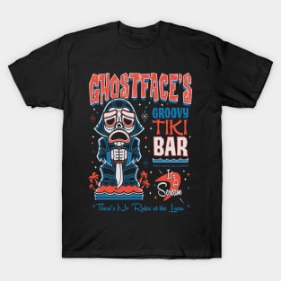 Ghostface Tiki Bar - Creepy Cute Slasher - Hawaii Surf Vacation T-Shirt